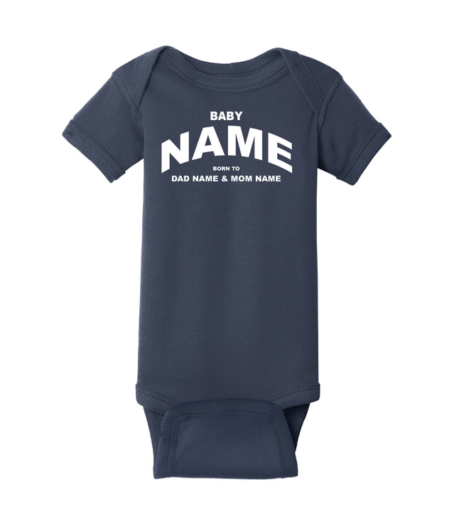 Custom Onesie - Navy - Baby Born To